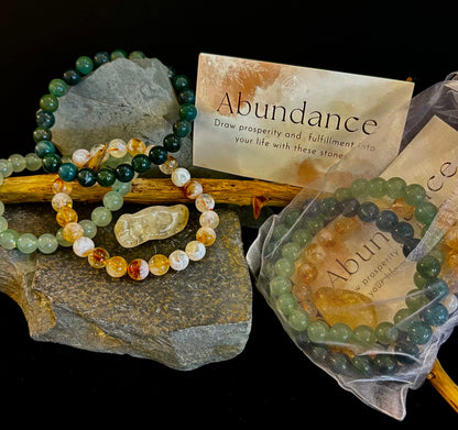 Intentions Bracelet Set – Abundance (Citrine, Green Aventurine & Moss Agate)