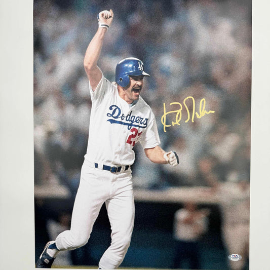 Autographed/Signed Kirk Gibson Los Angeles Dodgers 1988 World Series Walk Off Home Run 16x20 Baseball Photo PSA COA
