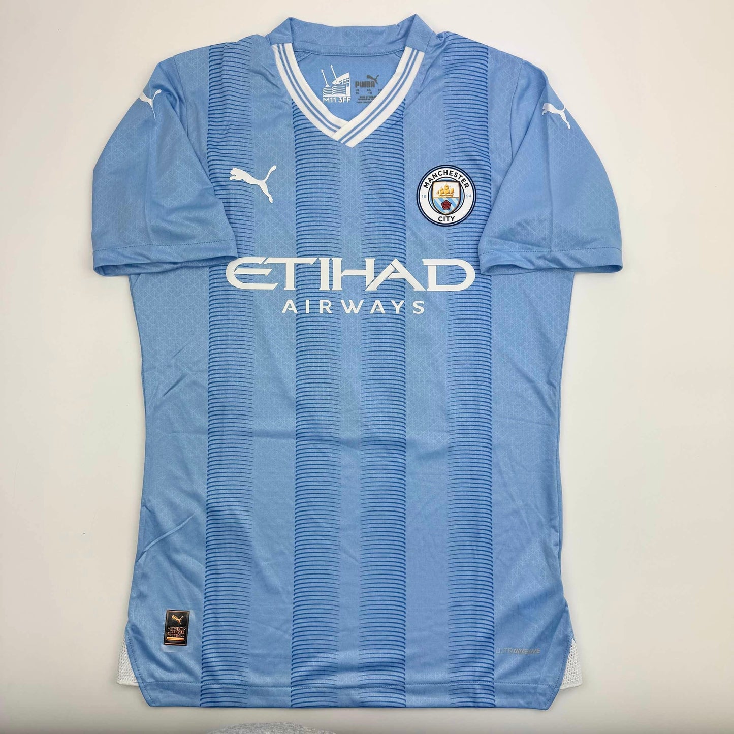 Autographed/Signed Kevin De Bruyne Manchester City Blue Soccer Futbol Jersey Beckett BAS COA