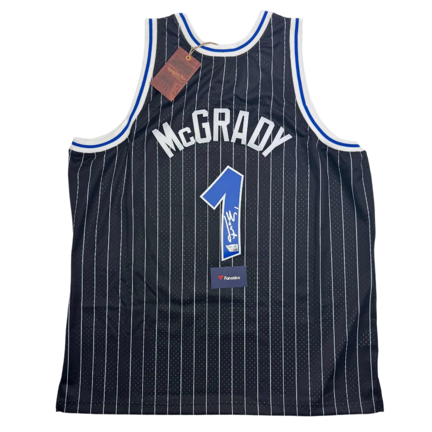 Autographed/Signed Tracy McGrady Orlando Magic Black Authentic Swingman Mitchell & Ness Basketball Jersey Fanatics COA