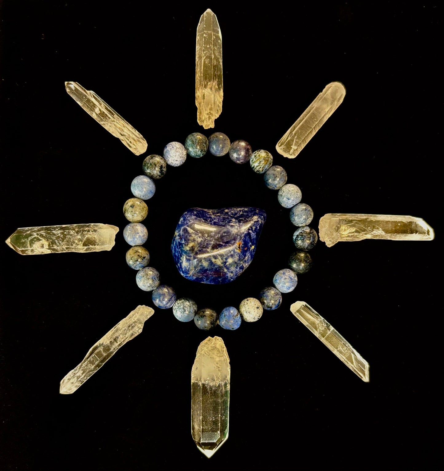 Dumortierite Natural Stone Bracelet | 8mm Blue Gemstone Beads for Focus & Inner Strength (Small to Medium Wrists)