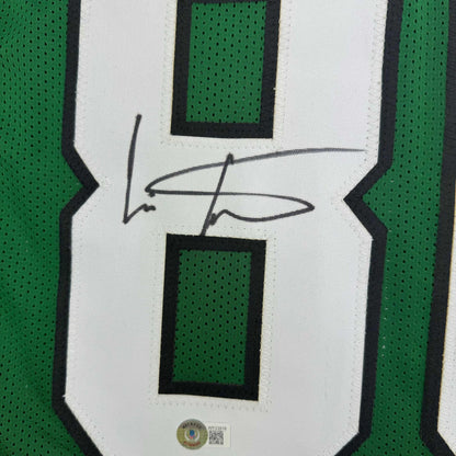 Autographed/Signed Cris Carter Philadelphia Kelly Green Football Jersey Beckett BAS COA