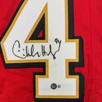 Autographed/Signed Charles Haley San Francisco Red Alternate Football Jersey JSA COA