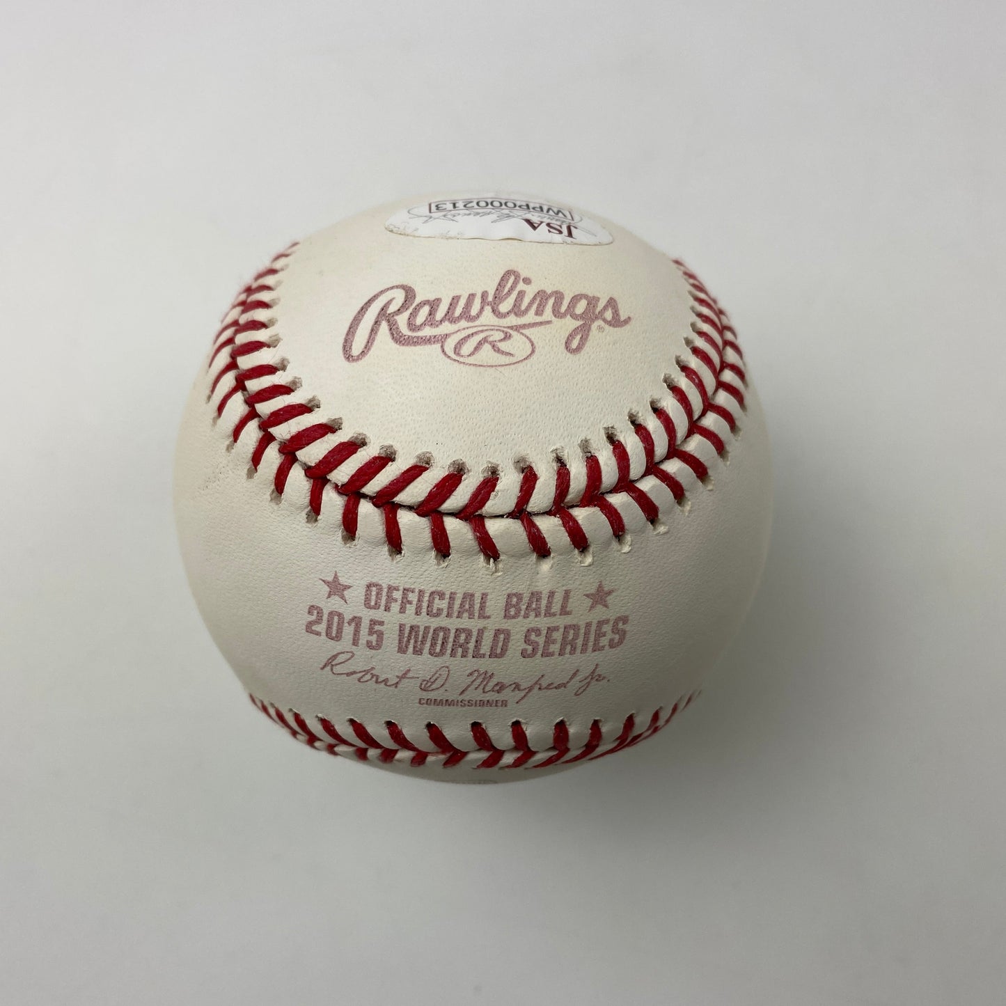 Autographed/Signed Salvador Perez 2015 World Series Rawlings Official Major League Baseball ROML JSA COA