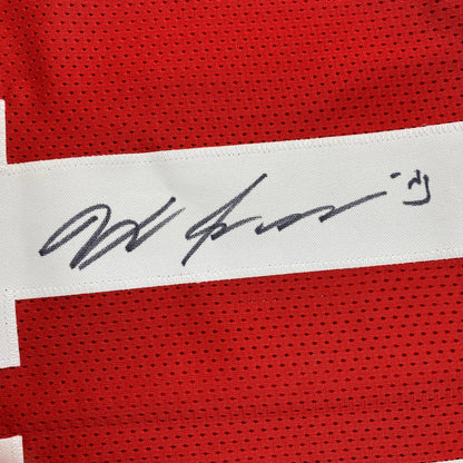 Autographed/Signed Jaxon Smith-Njigba Ohio State Red College Football Jersey Beckett BAS COA