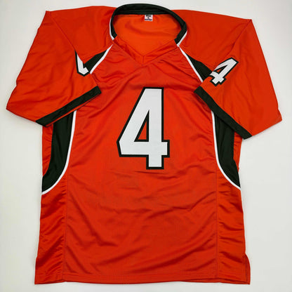 Autographed/Signed Devin Hester Miami Orange College Football Jersey JSA COA
