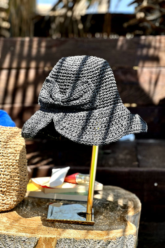 Black Straw Hat 14527