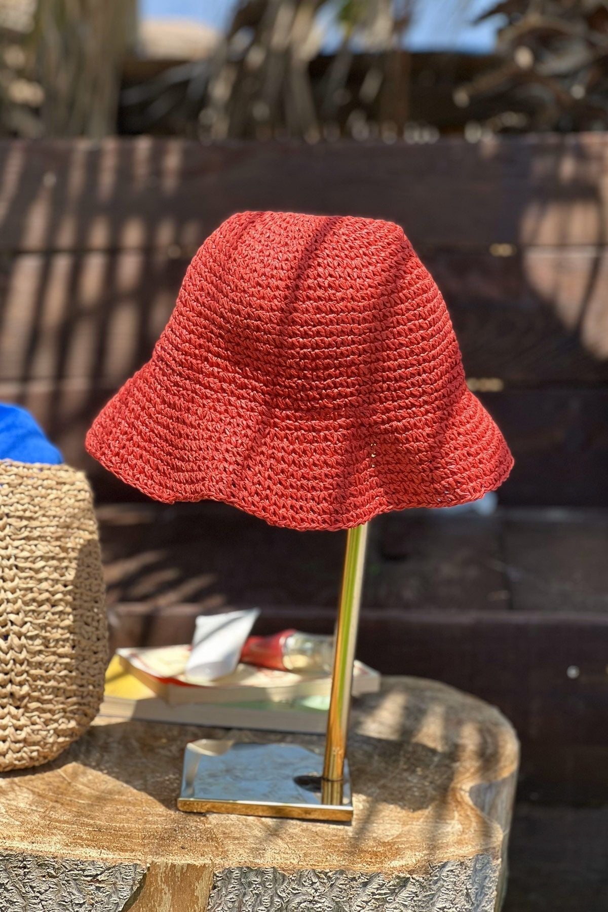 Red Straw Hat 14399