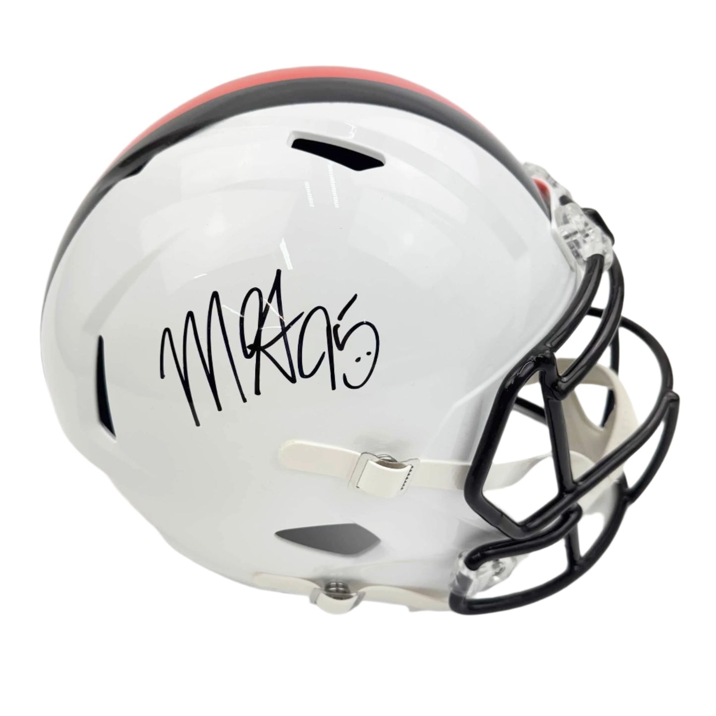 Autographed/Signed Myles Garrett Cleveland Browns Flash Full Size FS F/S Replica Football Helmet Beckett BAS COA