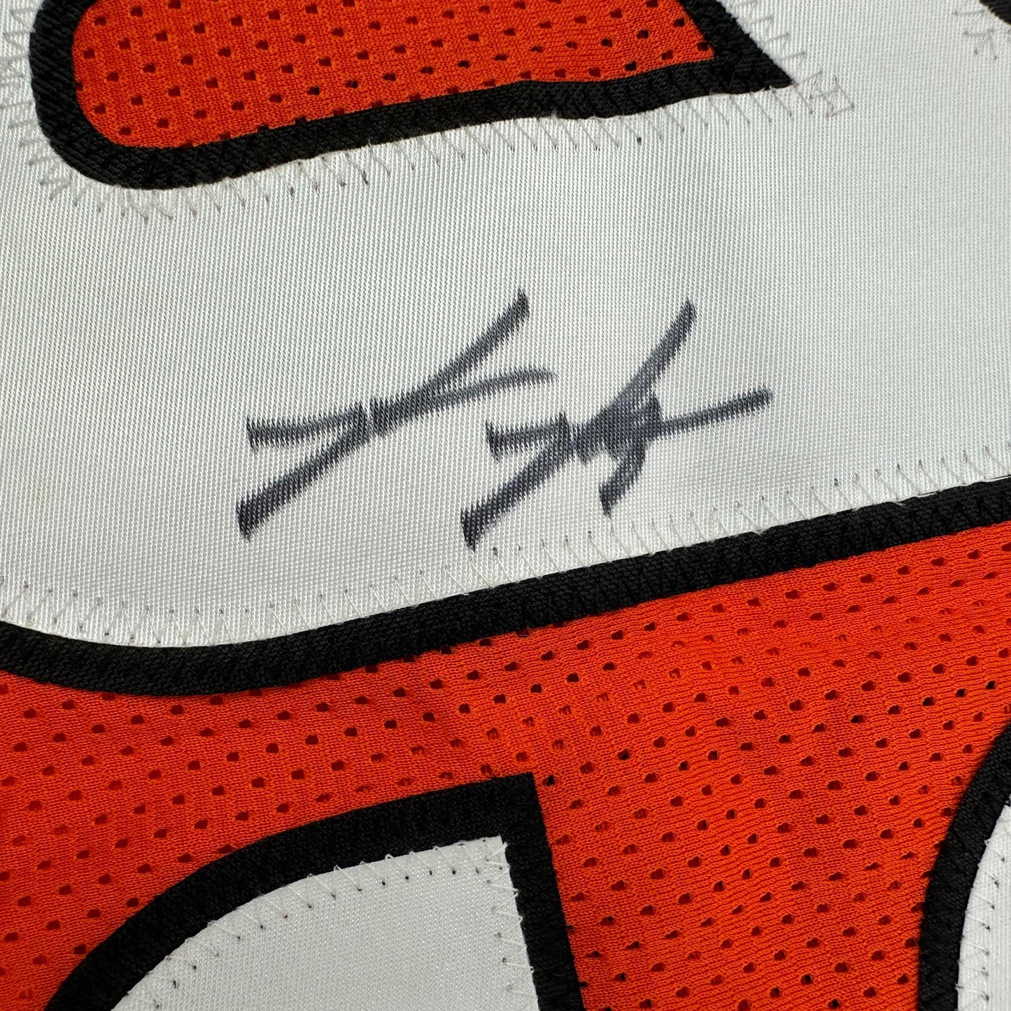 Framed Autographed/Signed Myles Murphy 35x39 Cincinnati Orange Football Jersey JSA COA