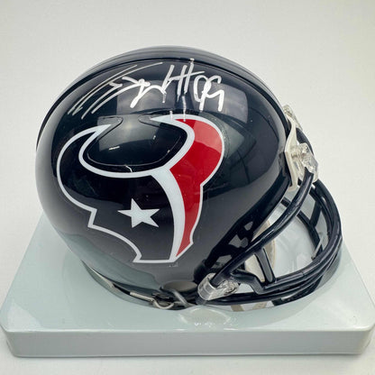 Autographed/Signed J.J JJ Watt Houston Texans Mini Football Helmet JSA COA