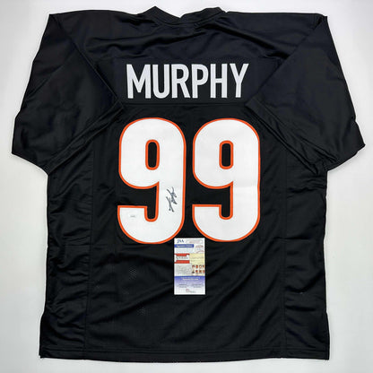 Autographed/Signed Myles Murphy Cincinnati Black Football Jersey JSA COA