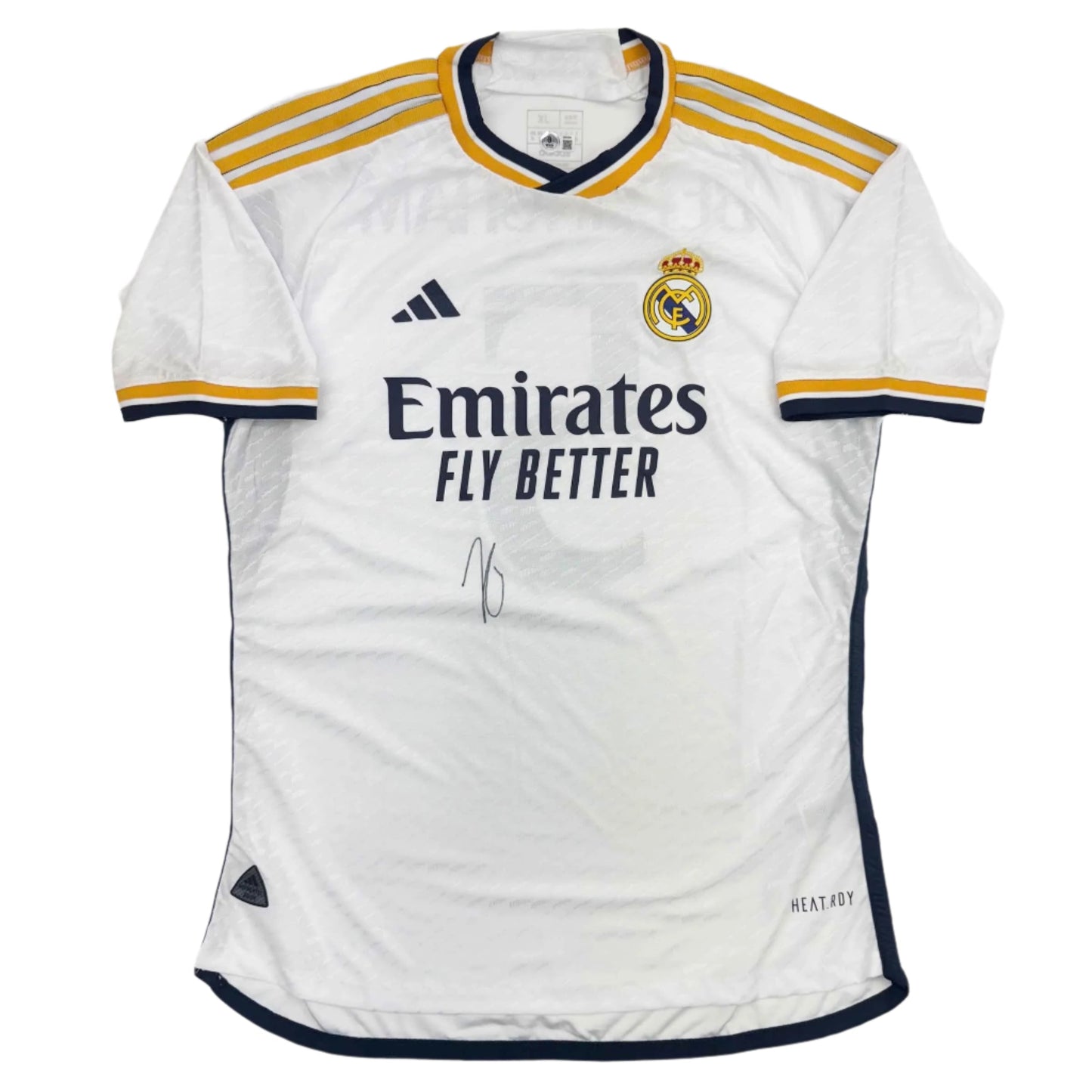 Autographed/Signed Jude Bellingham Real Madrid White Soccer Jersey Beckett BAS COA