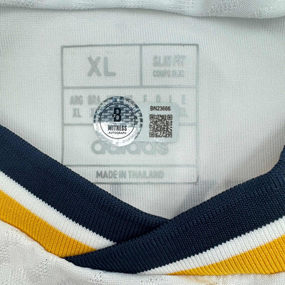 Autographed/Signed Jude Bellingham Real Madrid White Soccer Jersey Beckett BAS COA