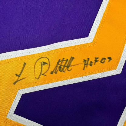 Autographed/Signed Luc Robitaille HOF 09 Los Angeles LA Purple Hockey Jersey JSA COA
