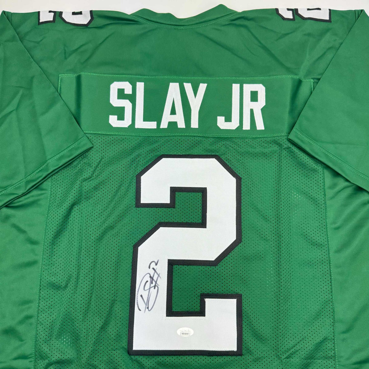 Autographed/Signed Darius Slay Jr. Philadelphia Kelly Green Football Jersey JSA COA