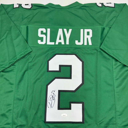 Autographed/Signed Darius Slay Jr. Philadelphia Kelly Green Football Jersey JSA COA