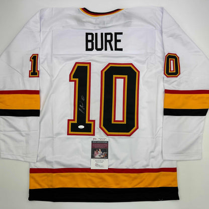 Autographed/Signed Pavel Bure Vancouver White Hockey Jersey JSA COA