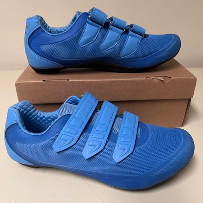 Mens Womens Cycling Shoes Compatible with Peloton Road Bike Size M9/W11,Blue