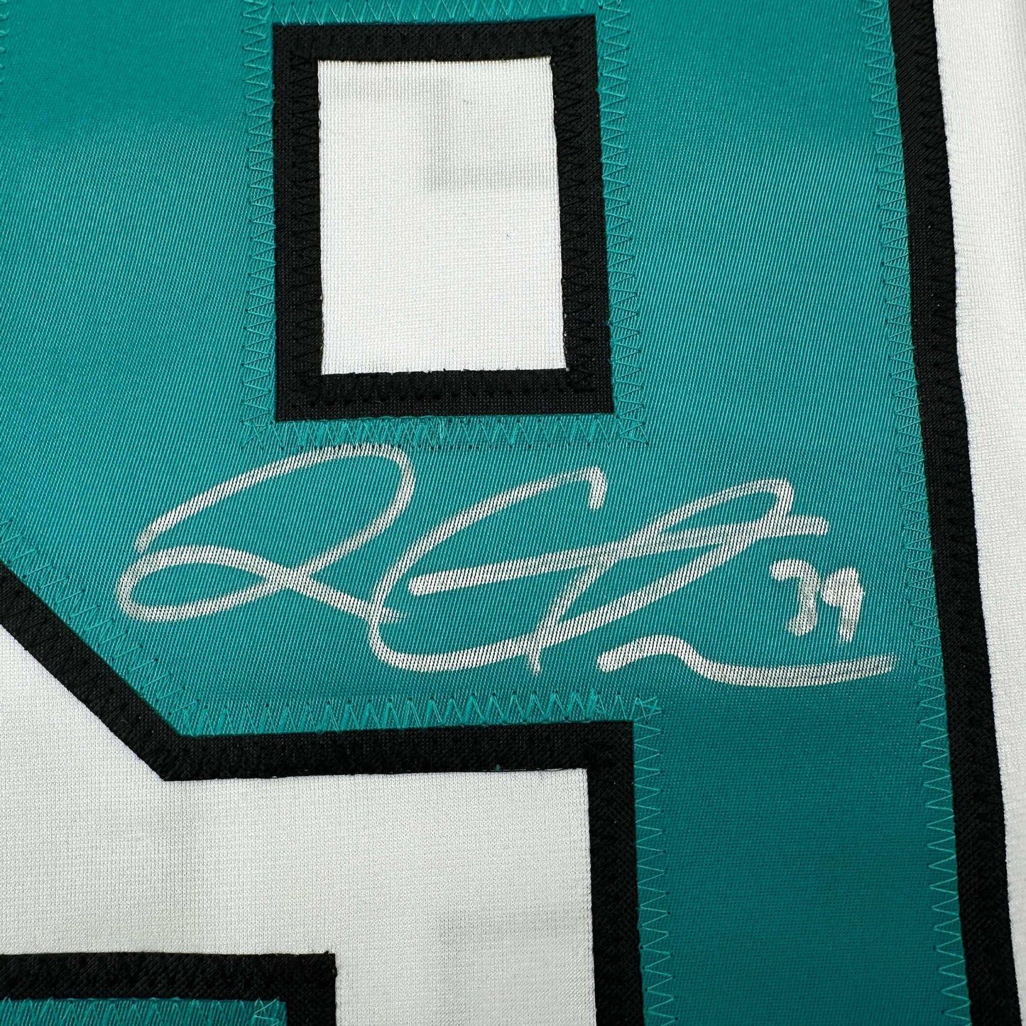 Autographed/Signed Logan Couture San Jose White Hockey Jersey JSA COA