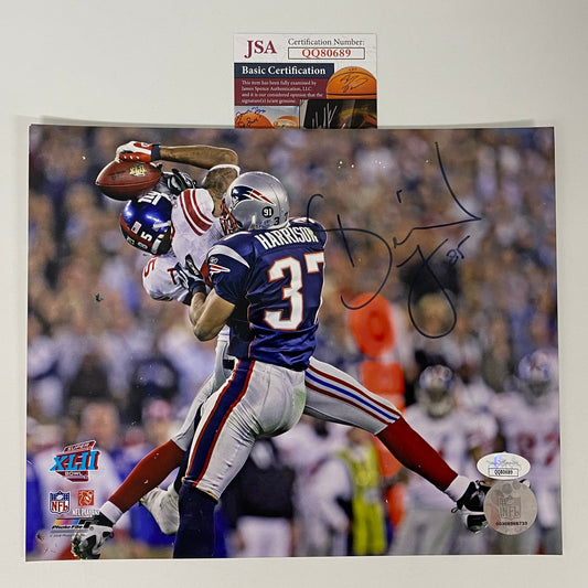 Autographed/Signed David Tyree The Catch Super Bowl XLII New York Giants 8x10 Football Photo JSA COA