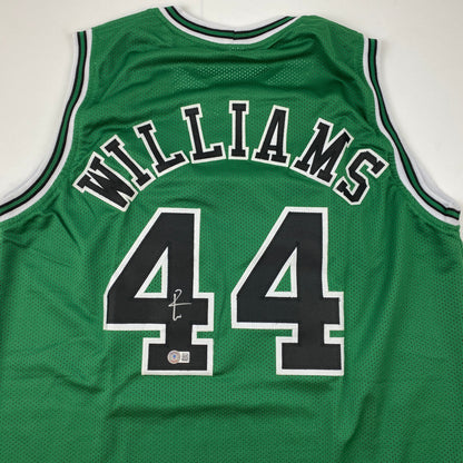 Autographed/Signed Patrick Williams Chicago Green Basketball Jersey Beckett BAS COA
