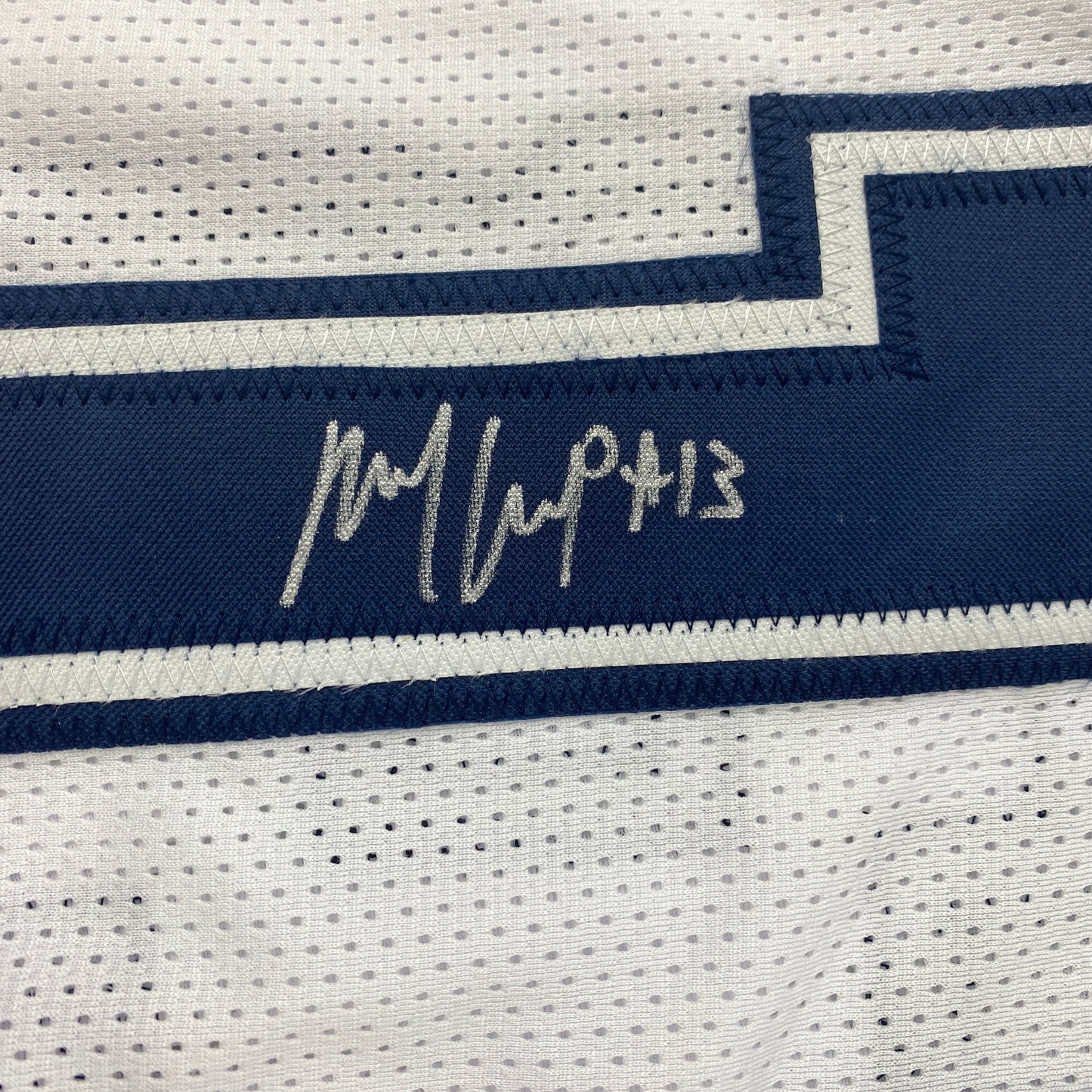 Autographed/Signed Michael Gallup Dallas Color Rush White Football Jersey JSA COA