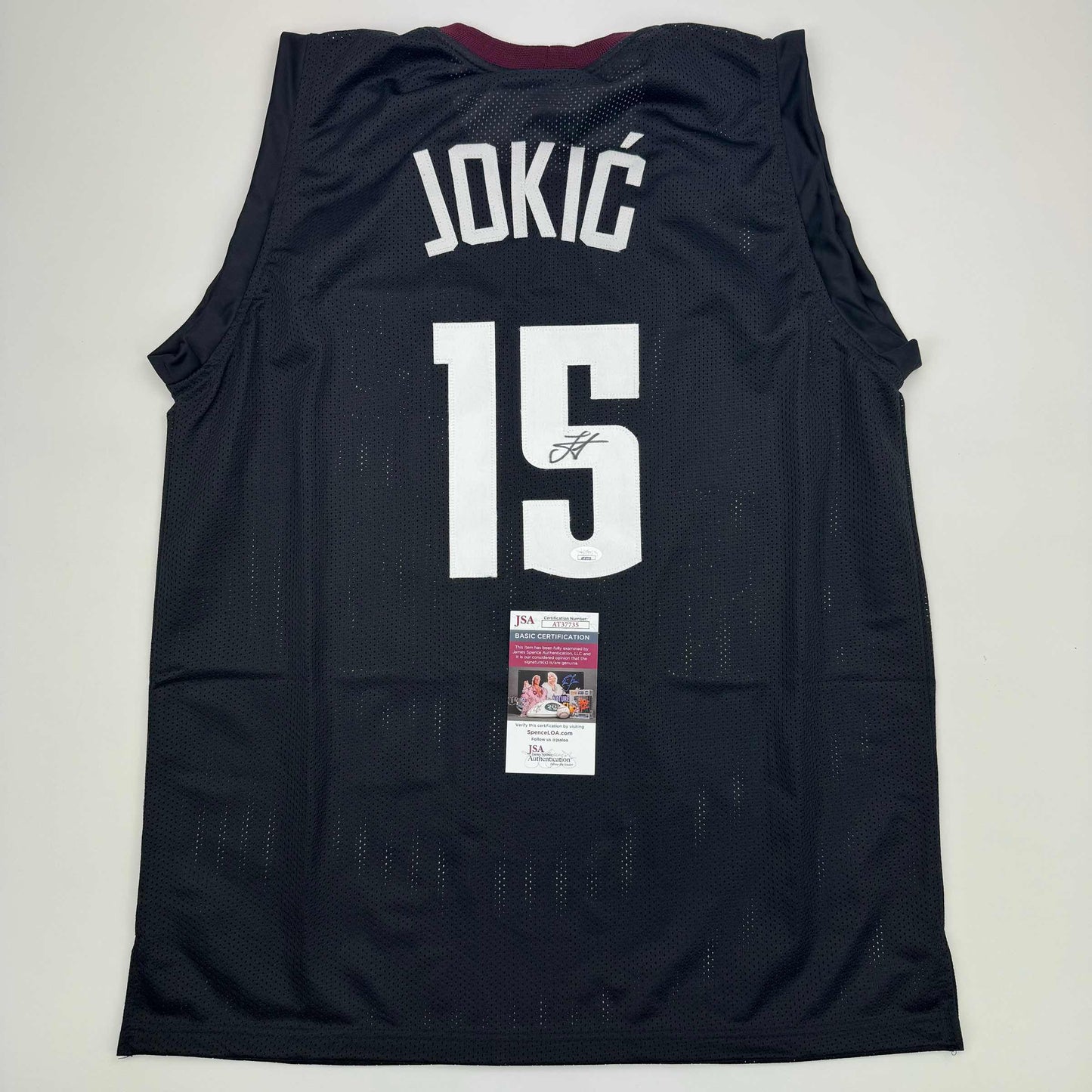 Autographed/Signed Nikola Jokic Denver Black 5280 City Edition Basketball Jersey JSA COA