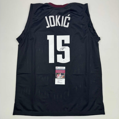 Autographed/Signed Nikola Jokic Denver Black 5280 City Edition Basketball Jersey JSA COA