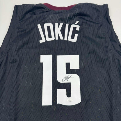 Autographed/Signed Nikola Jokic Denver Black 5280 City Edition Basketball Jersey JSA COA