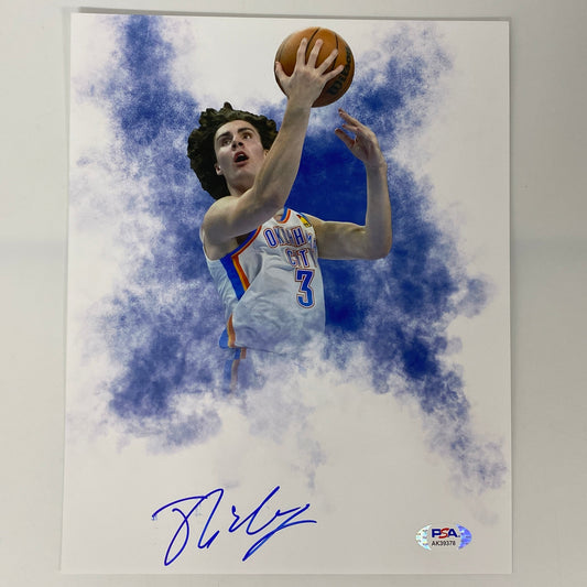 Autographed/Signed Josh Giddey Oklahoma City Thunder 8x10 Basketball Photo PSA/DNA COA