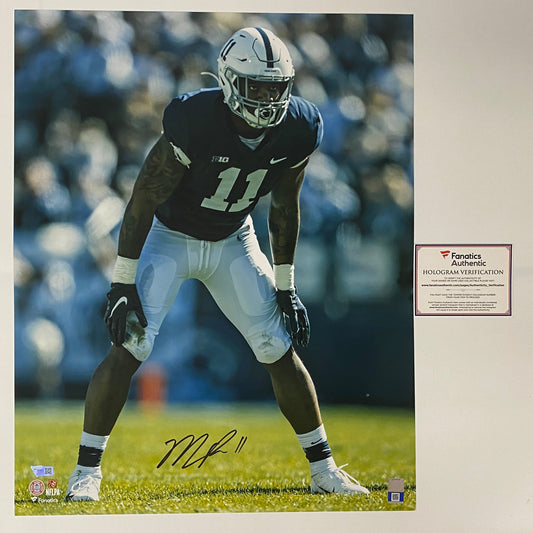 Autographed/Signed Micah Parsons Penn State Nittany Lions 16x20 Football Photo Fanatics COA