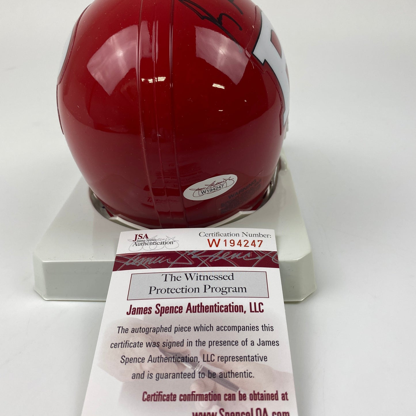 Autographed/Signed Ray Rice Rutgers Scarlet Knights Mini College Football Helmet JSA COA