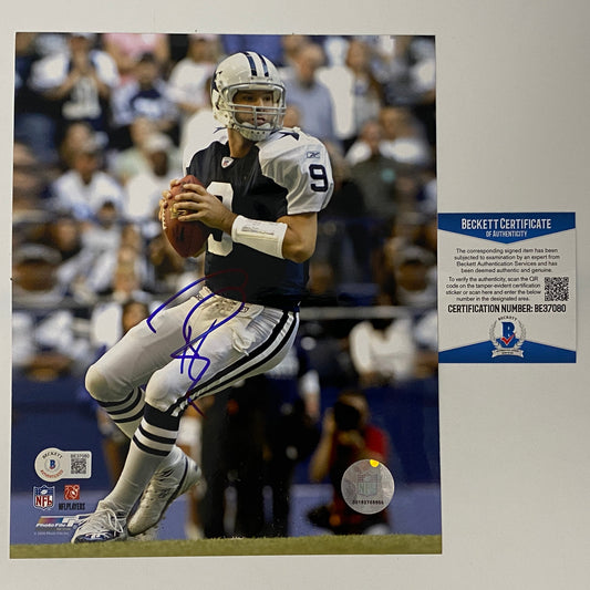 Autographed/Signed Tony Romo Dallas Cowboys 8x10 Football Photo Beckett BAS COA #5
