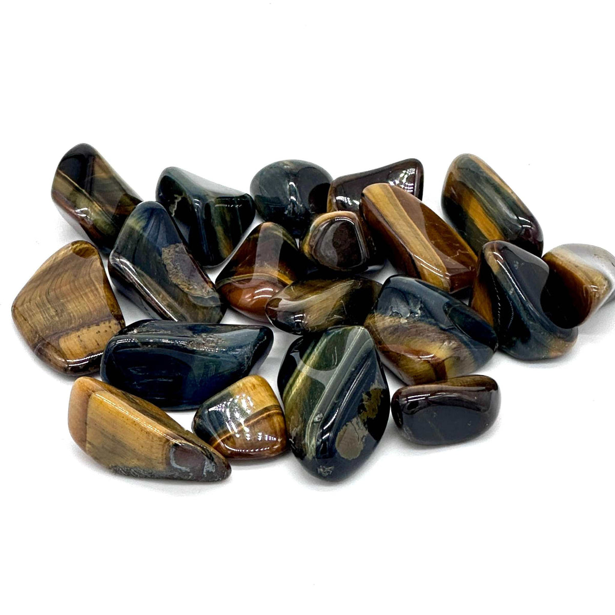 Blue Tiger Eye Tumbled Pocket Stone: Hawk’s Eye