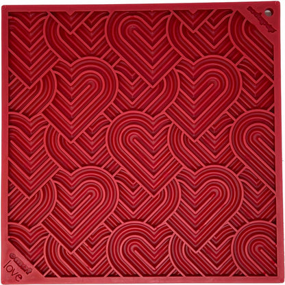 Love eMat - Enrichment Lick Mat for Dogs and Cats| Heart Design | SodaPup