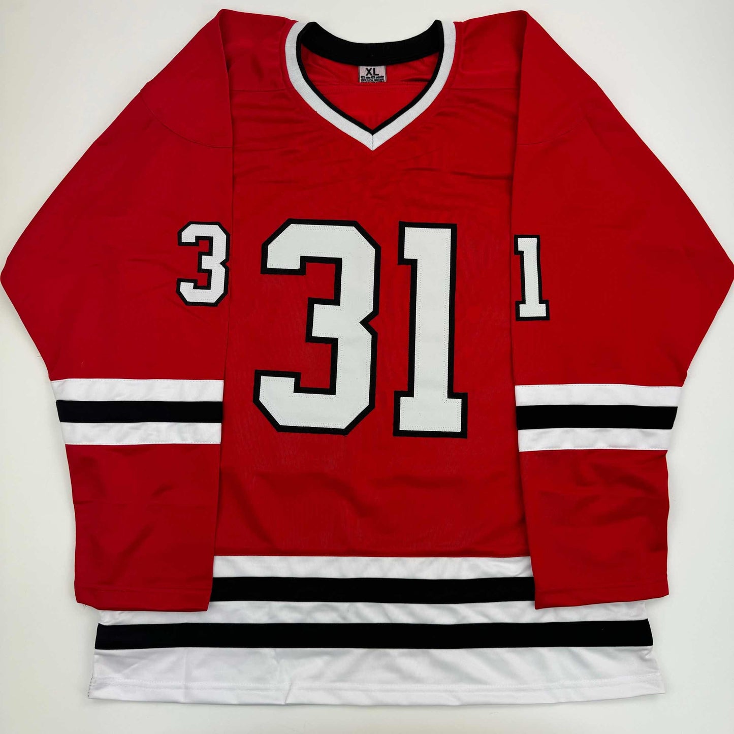 Autographed/Signed Dominik Hasek Chicago Red Hockey Jersey JSA COA