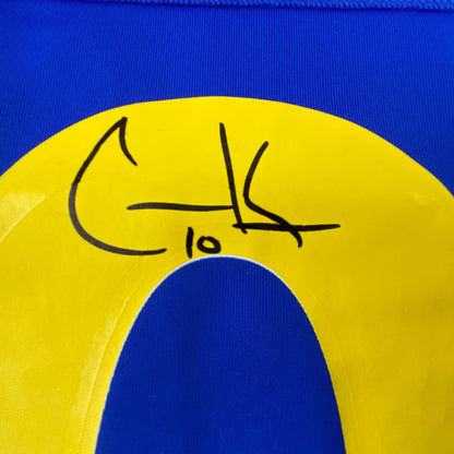 Autographed/Signed Cooper Kupp Los Angeles Rams Blue Authentic Nike Game Super Bowl LVI Football Jersey Fanatics COA