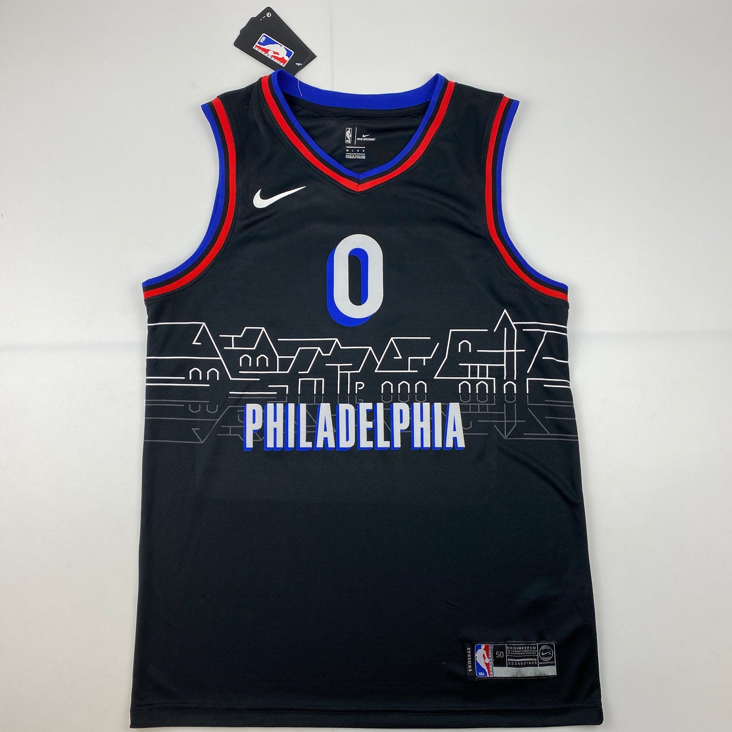 Autographed/Signed Tyrese Maxey Philadelphia 76ers Sixers Black City Edition Basketball Jersey JSA COA