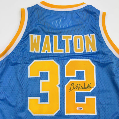 Autographed/Signed Bill Walton UCLA Blue College Basketball Jersey JSA COA