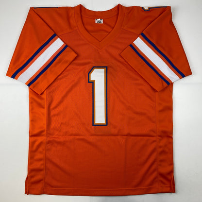 Autographed/Signed Kadarius Toney Florida Orange College Football Jersey JSA COA