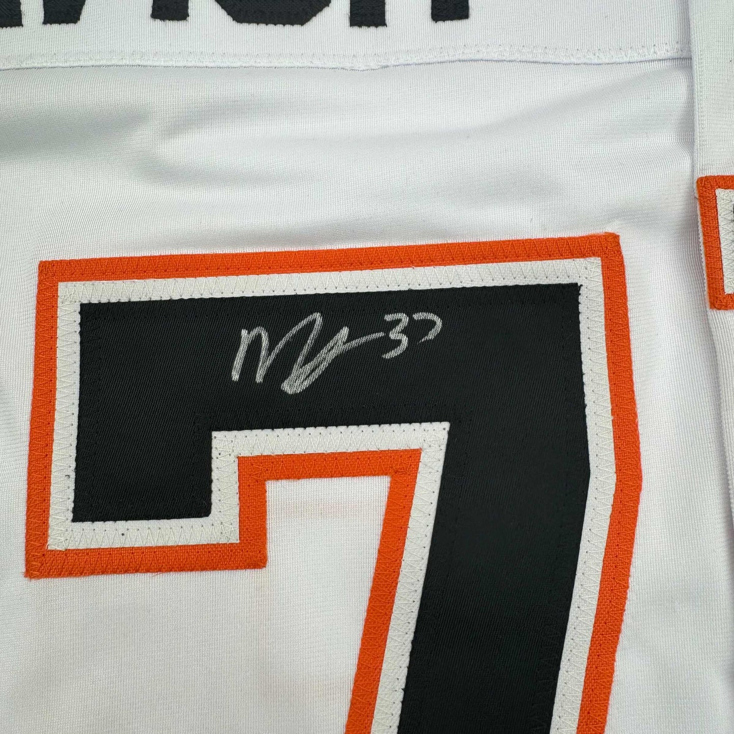 Framed Autographed/Signed Mason McTavish 35x39 Anaheim White Hockey Jersey JSA COA