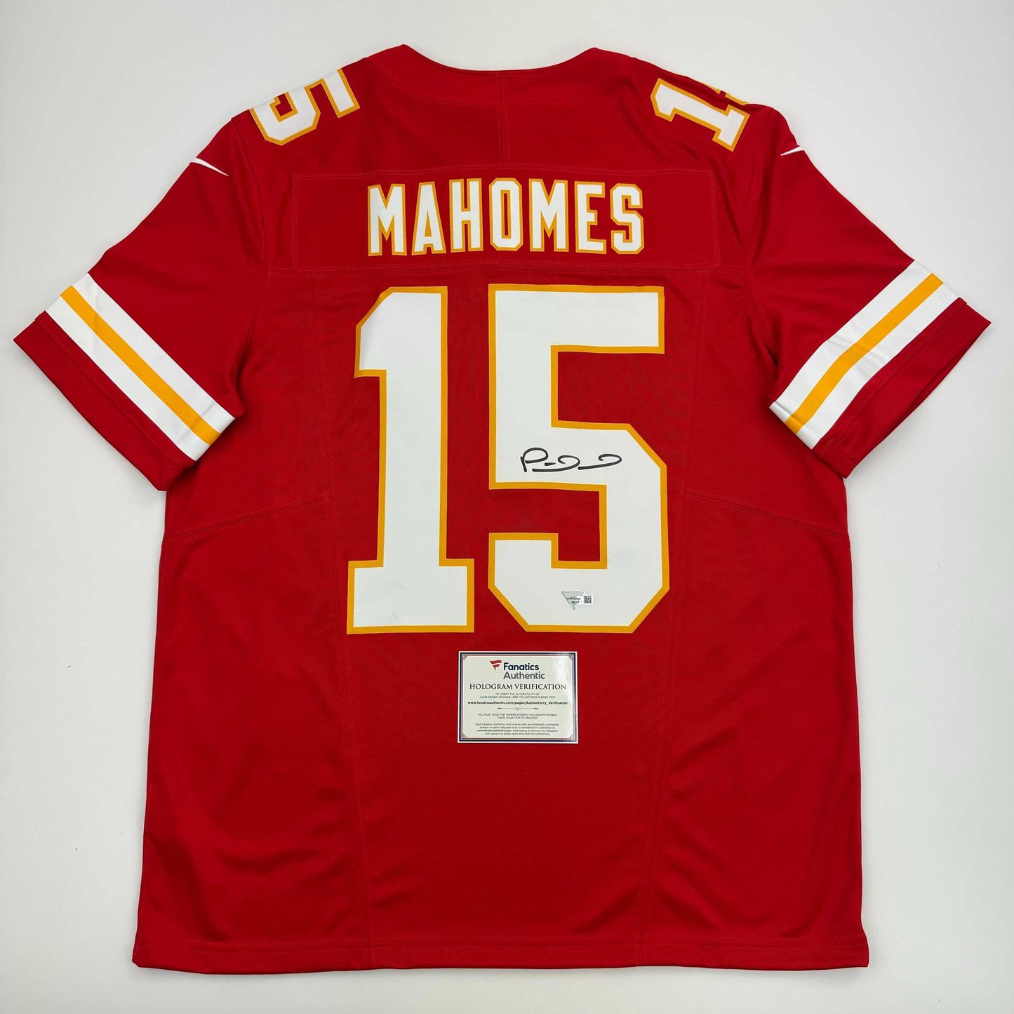Autographed/Signed Patrick Mahomes Kansas City Chiefs Red Authentic Nike Game Football Jersey Fanatics COA