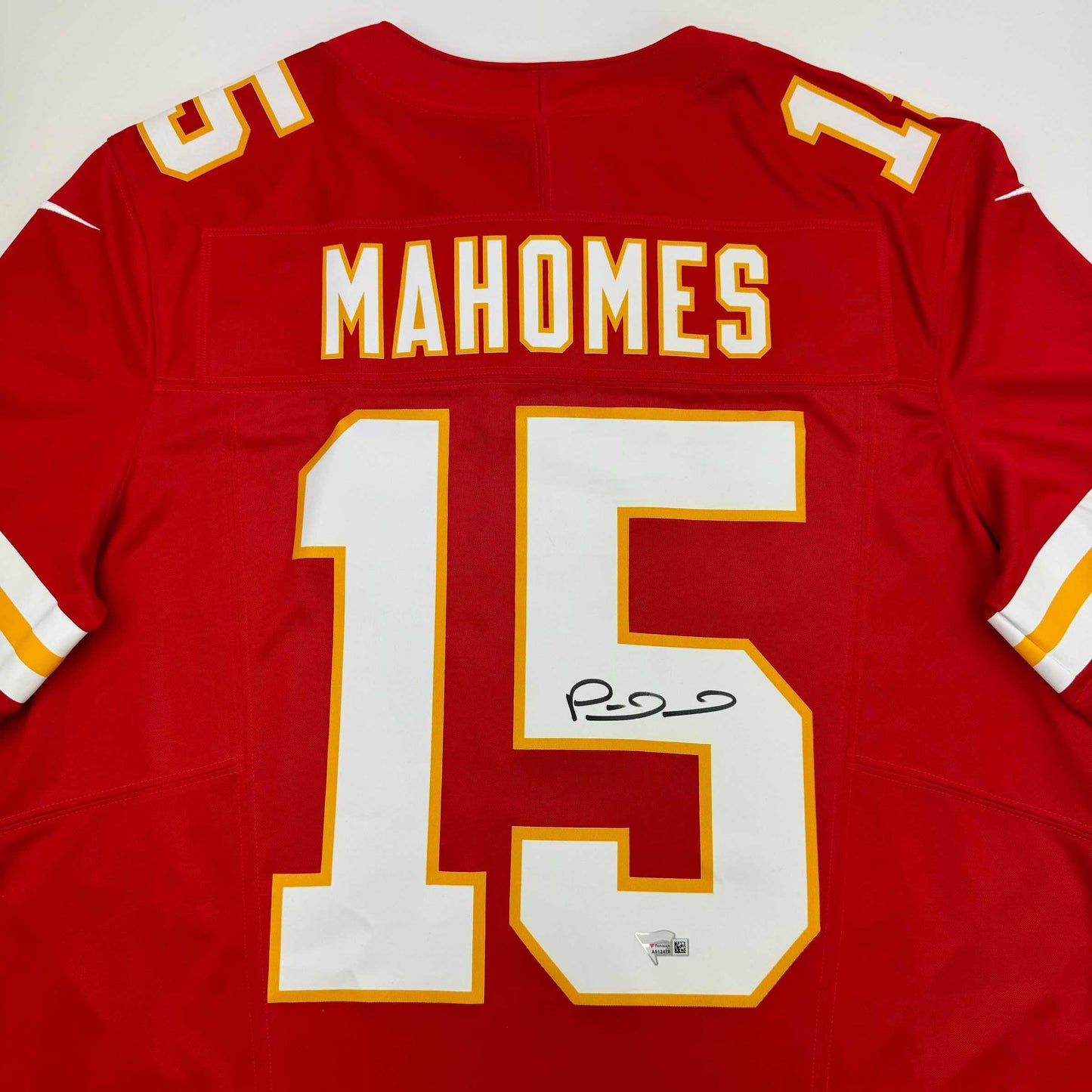 Autographed/Signed Patrick Mahomes Kansas City Chiefs Red Authentic Nike Game Football Jersey Fanatics COA