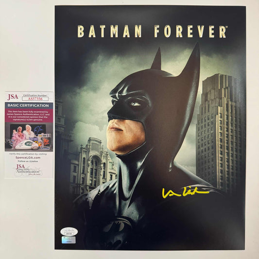Autographed/Signed Val Kilmer Batman Movie 11x14 Photo JSA COA