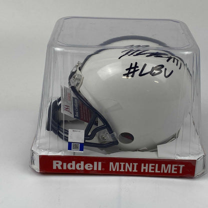 Autographed/Signed Micah Parsons LBU Penn State Nittany Lions Mini College Football Helmet JSA COA
