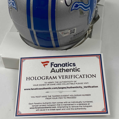 Autographed/Signed Jared Goff Detroit Lions Mini Football Helmet Fanatics COA