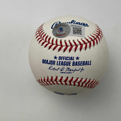 Autographed/Signed Shane Bieber 2020 AL Cy Young Rawlings Official Major League Baseball ROML Beckett BAS COA