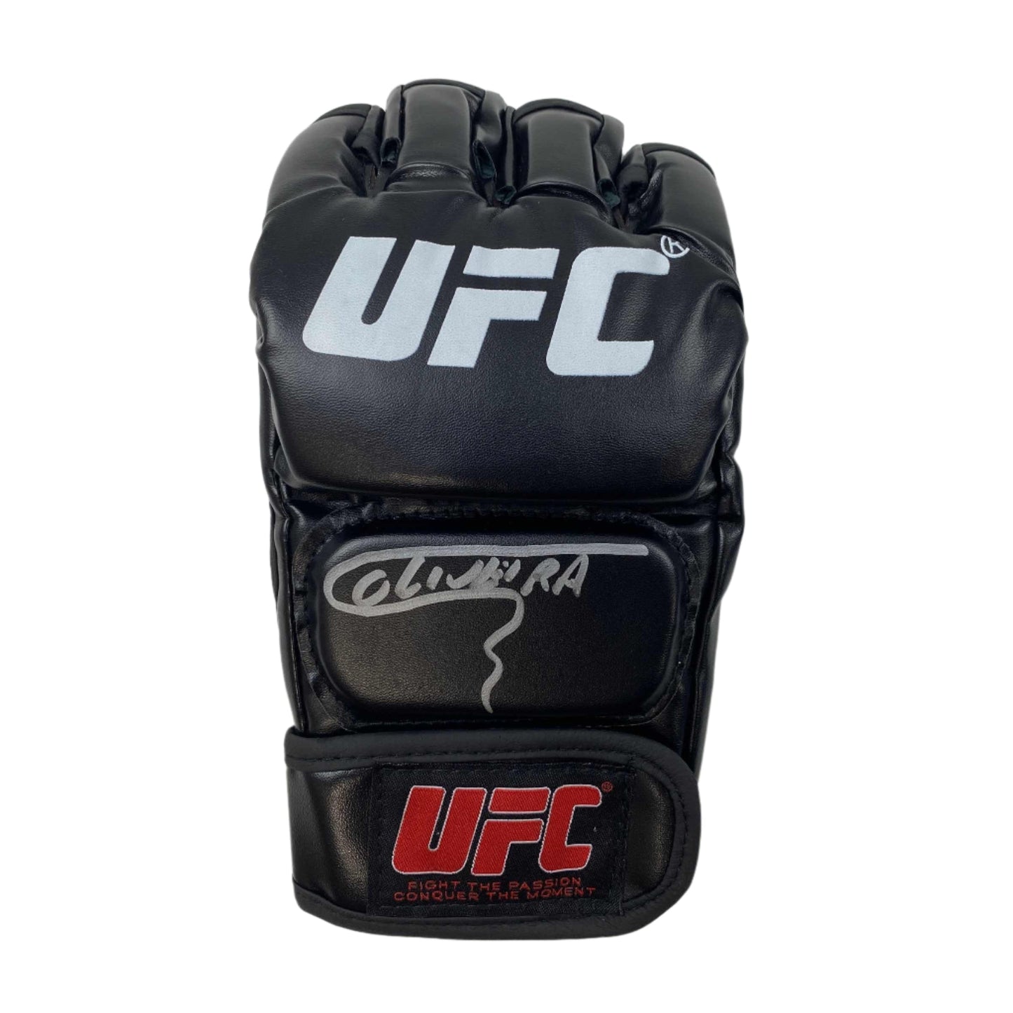 Autographed/Signed Charles Oliveira UFC MMA Ultimate Fighting Black Glove Beckett BAS COA