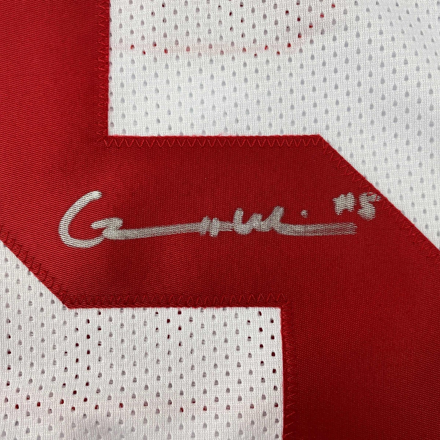 Autographed/Signed Garrett Wilson Ohio State White College Football Jersey JSA COA